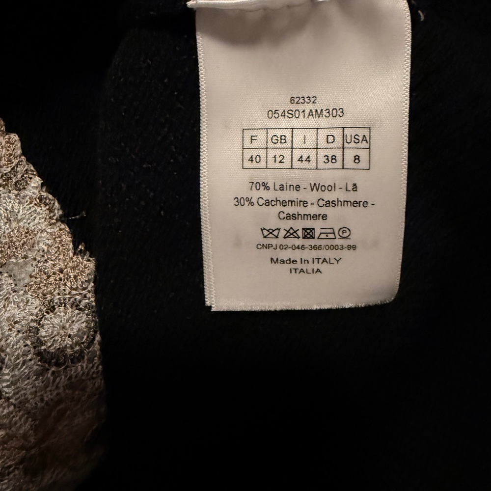 Dior Black Wool/ Cashmere Sweater with Rose-Gold Embellished Star - Picture 7 of 7